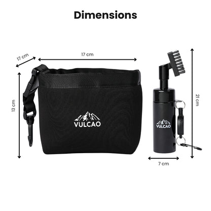 Golf Club Cleaning Bag & Brush Set